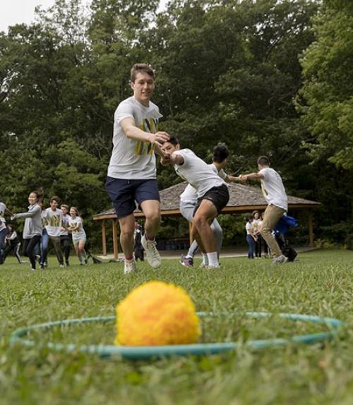 Hoffman challenge course tests Milstein students’ teamwork