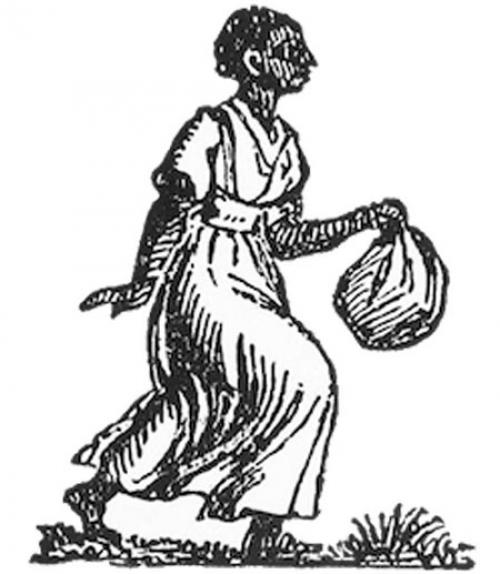 runaway slave ad drawing of a woman