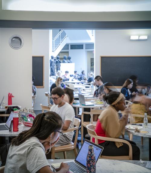  Students studying at Zeus Cafe 