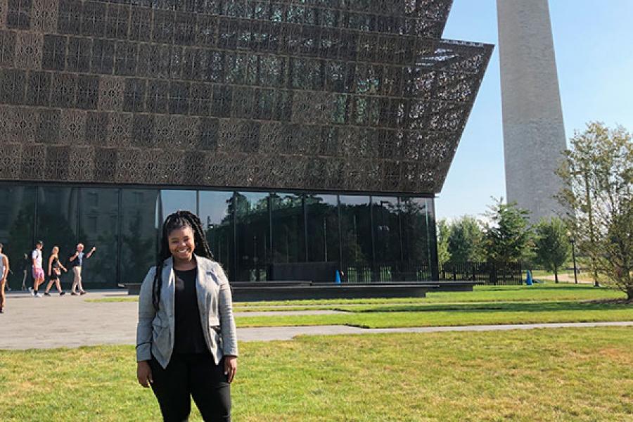 Student at the Cornell Tech campus