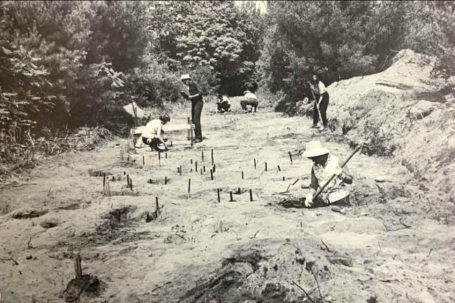 old photo of an archaeological dig