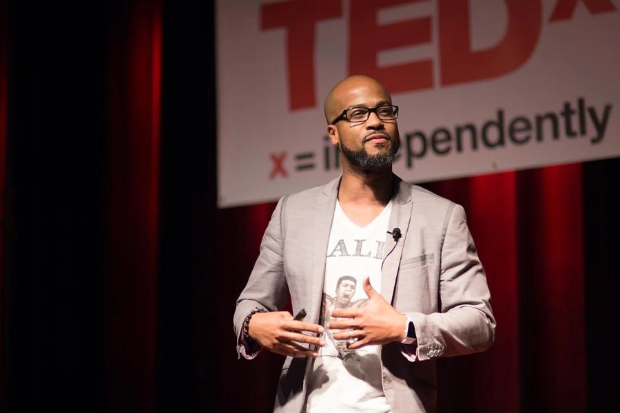 Dr. Shaun J. Fletcher speaking at TEDx