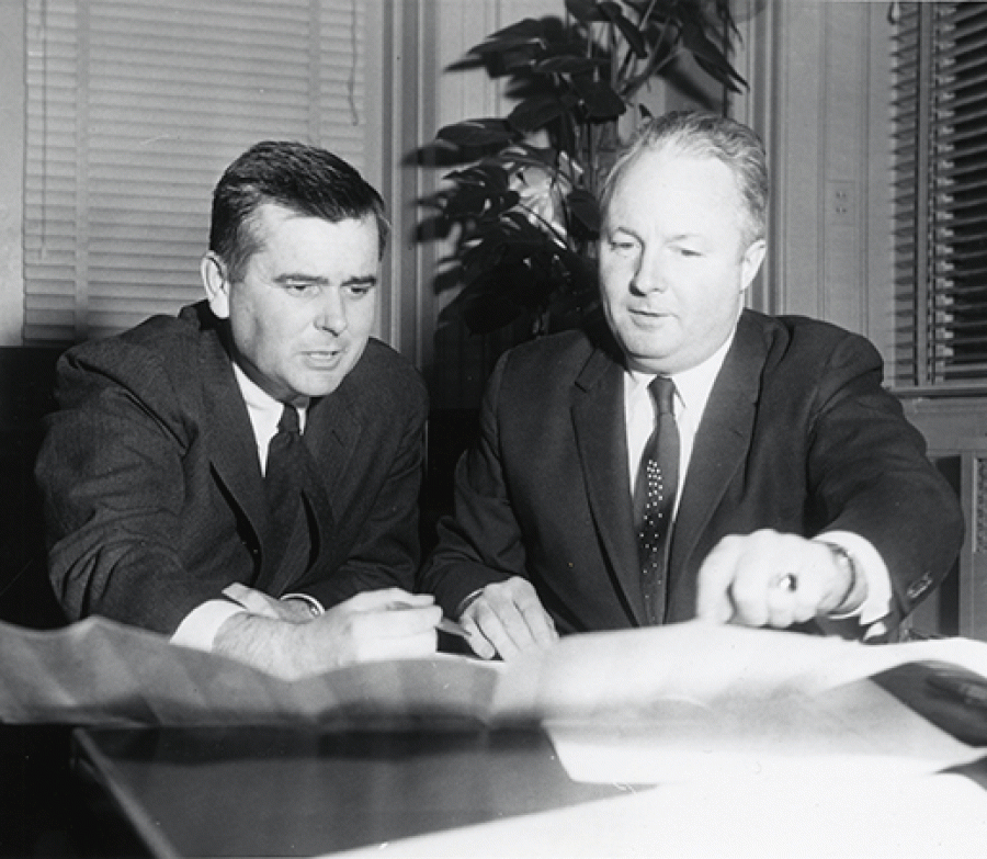 Ed Logue and Boston mayor John F. Collins