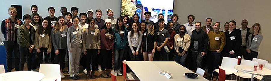 Milstein students with advisory council members