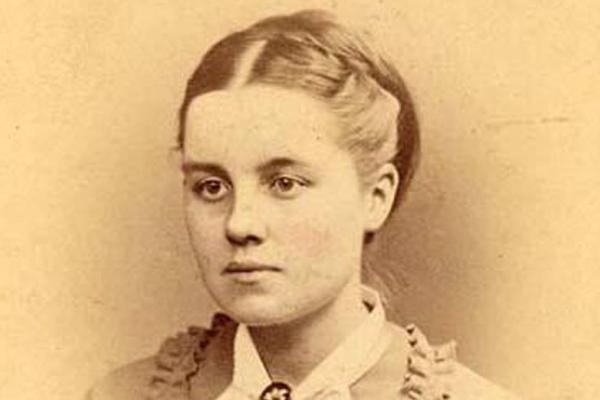 Historic photo from 1873, of a young woman
