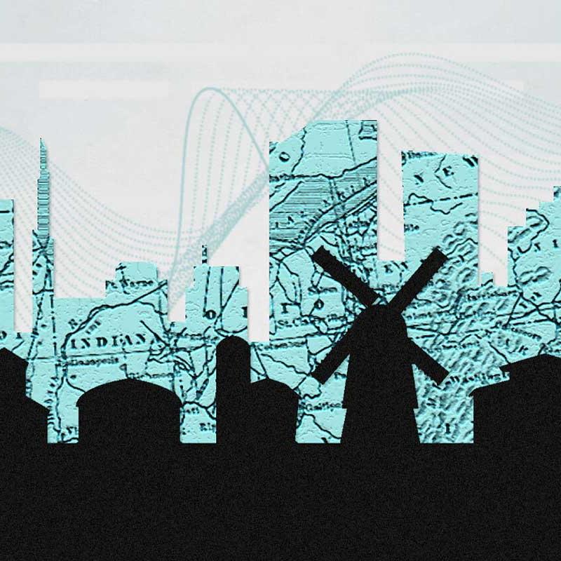 Illustration of building silhouettes 