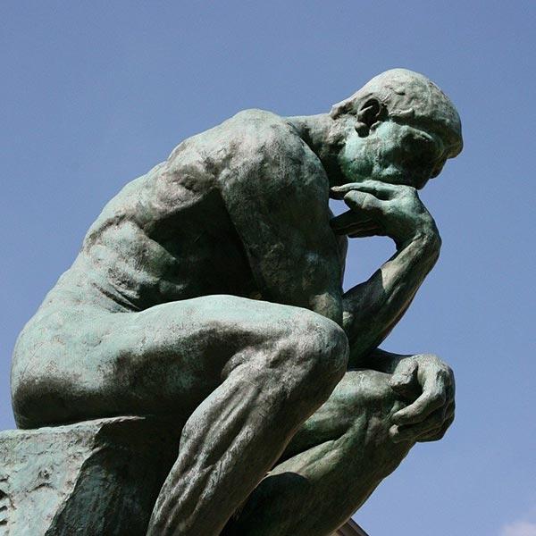 The Thinker sculpture by Rodin