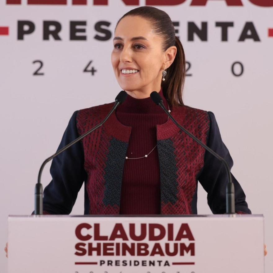 		Claudia Sheinbaum standing at a podium
	