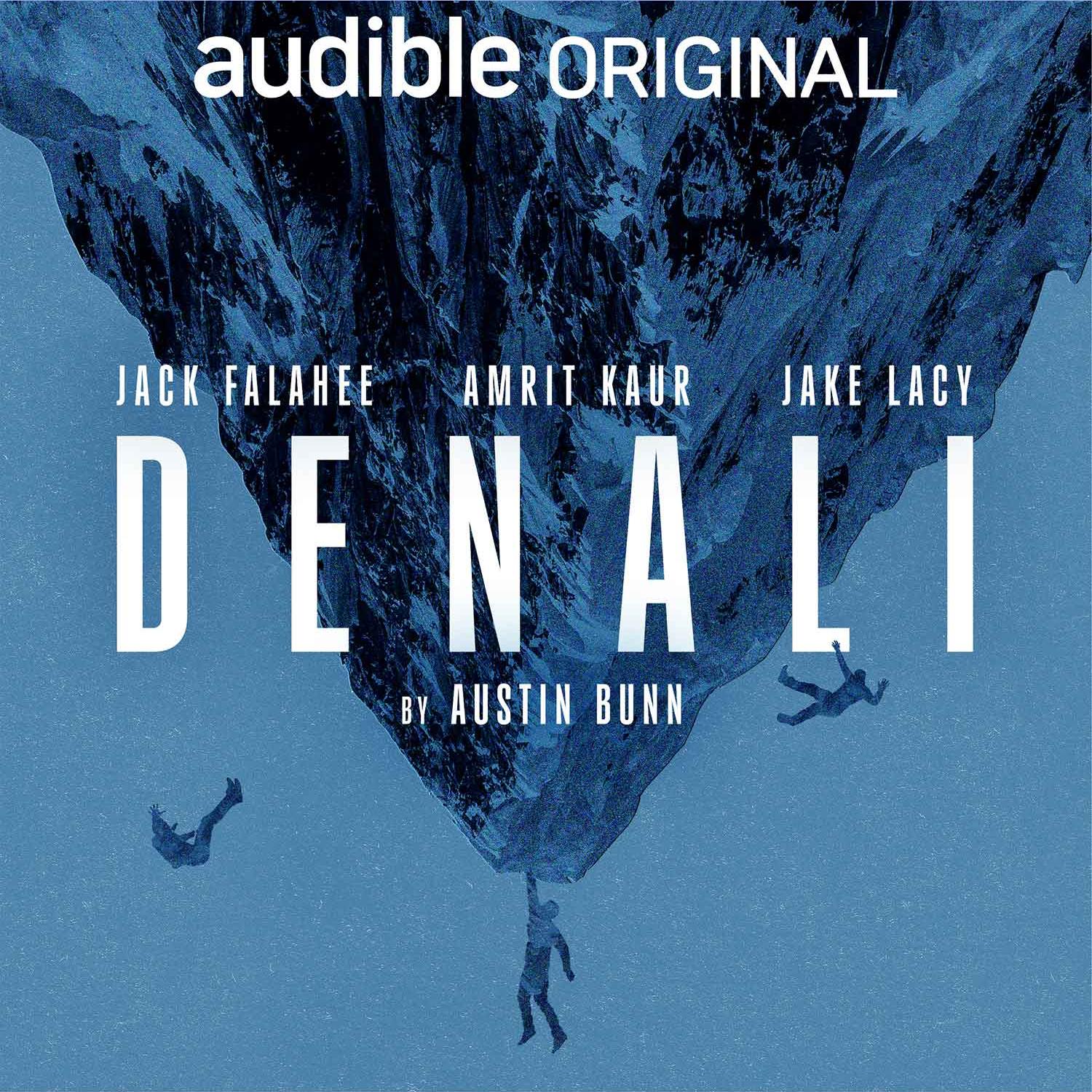 		audiobook cover with people falling off a mountain
	