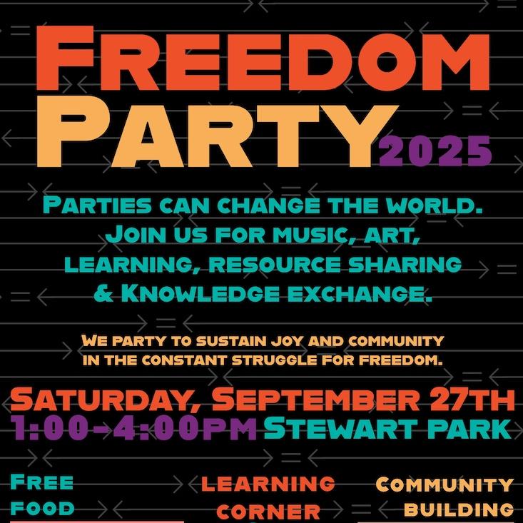 Freedom Party 2025 poster