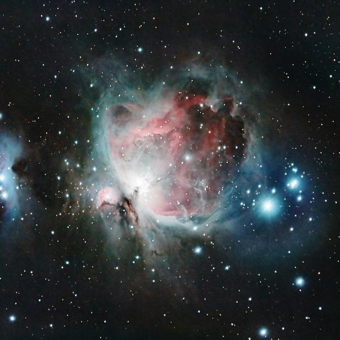 		Colorful clouds and stars in deep space
	