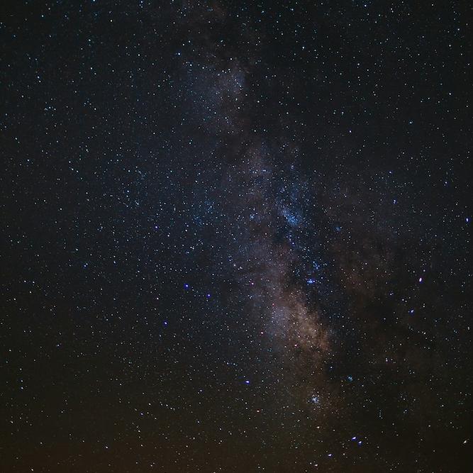 Sky filled with stars