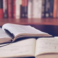 Two open books