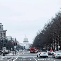 City avenue leading toward US Capital building