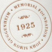 Circular logo that says John Simon Guggenheim Memorial Foundation around the outside and 1925 on the inside