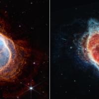 Planetary nebula, cataloged as NGC 3132