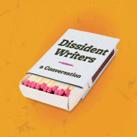 A book cover with the title "Dissident Writers — A Conversation" that is actually a cover for a box of matches.