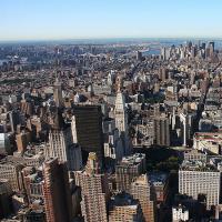  An aerial view of Manhattan