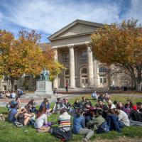 students on the arts quad