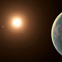  Artist's rendition of the GJ357 planet system