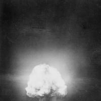  Trinity Test - Alamogordo, NM - July 16, 1945. Mushroom cloud after 10 seconds.