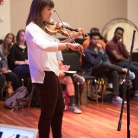  Woman playing violin