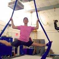  Student doing acrobatics