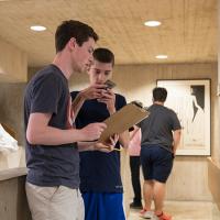  Summer scholars take part in a scavenger hunt at the Johnson Museum