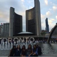  Posing in front of the Toronto sign