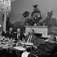  1967 meeting between President Lyndon B. Johnson and some of his most trusted foreign policy advisers.