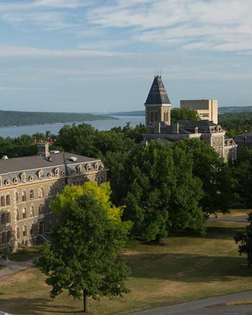 Panorama of Morrill Hall and the Arts Quad
