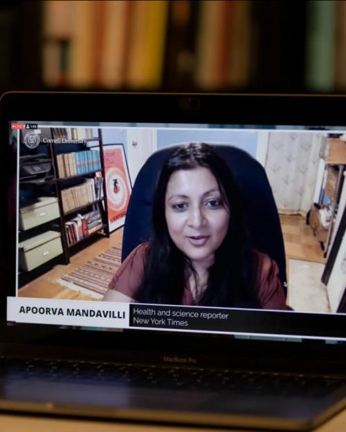 one woman on screen