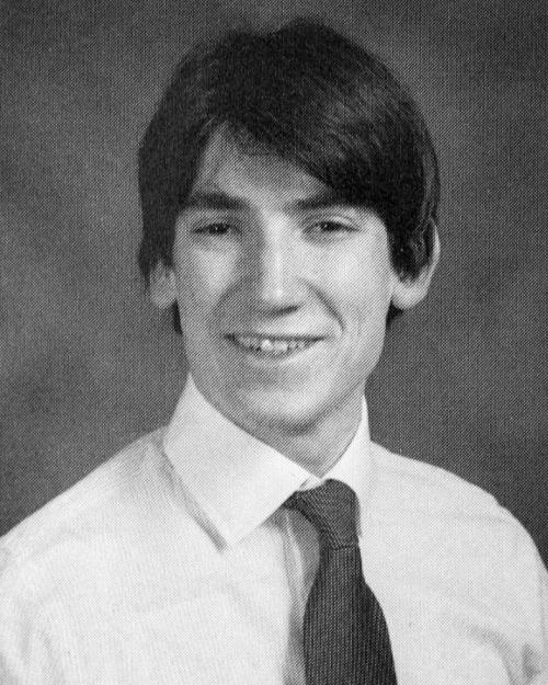 Ben Furnas, a black and white yearbook portrait