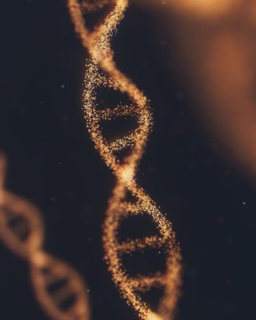 Golden DNA double helix