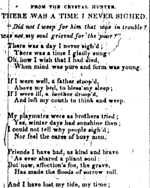 scanned poem from newspaper