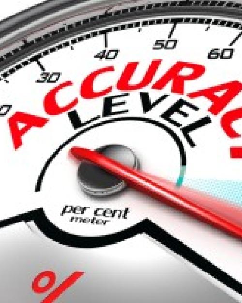 		Illustration of a thermometer labeled "accuracy level"
	