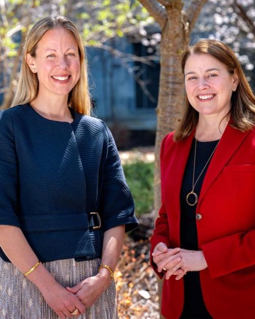 		Rachel Beatty Riedl, left, the Einaudi Center’s director and John S. Knight Professor of International Studies and professor in the Department of Government in the College of Arts and Sciences and the Brooks School, and Colleen Barry, Brooks School dean.
	