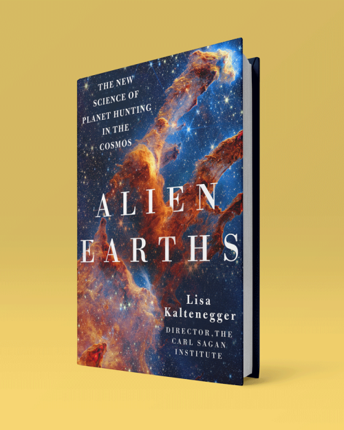 Cover showing Alien Earths title and cosmic dust fingers against a background of stars