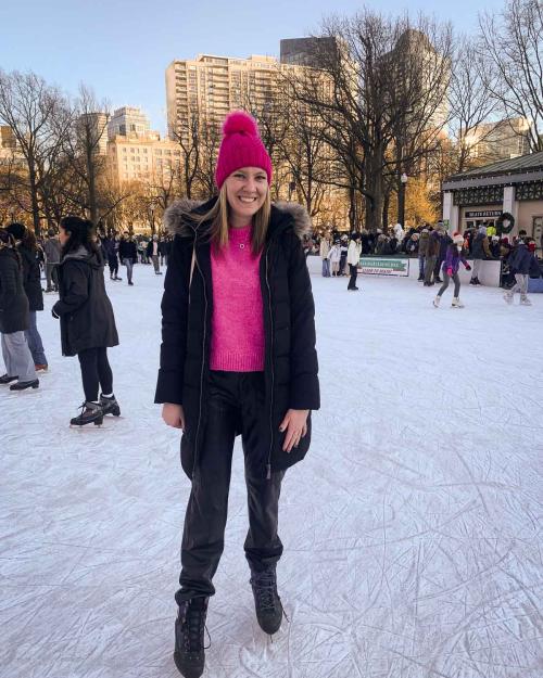 person on ice skates