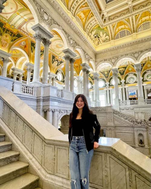 person standing inside a beautiful building