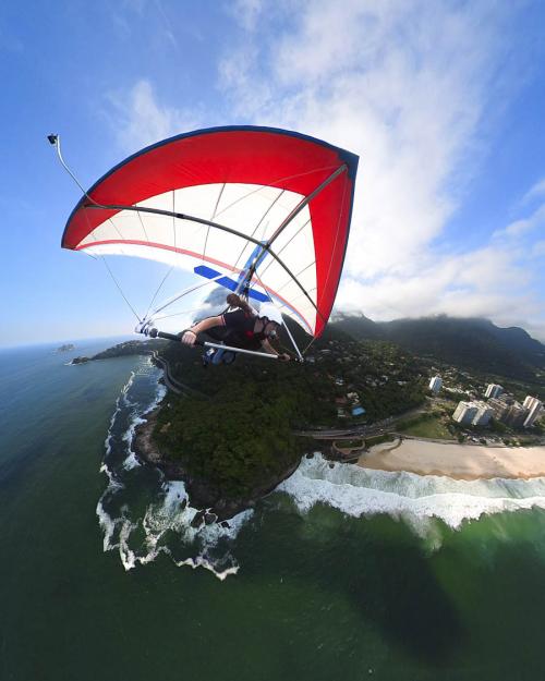 a person hang-gliding