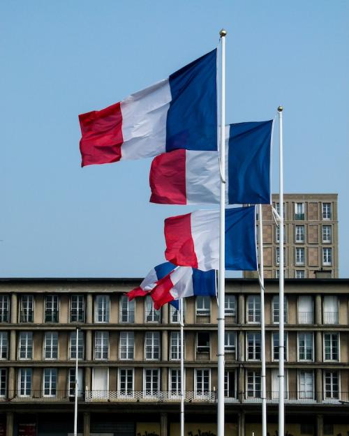 French flags flying