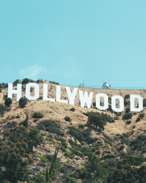 Huge sign that says "Hollywood" on a Los Angeles hillside