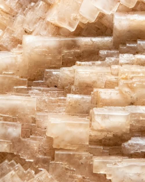 Blocks of cream colored mineral substance