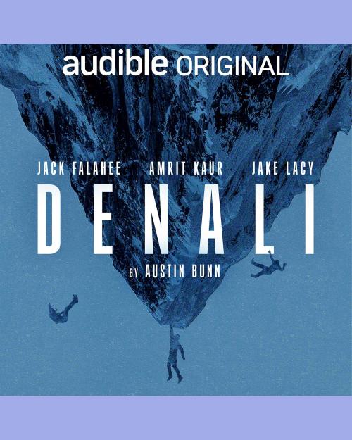 		audiobook cover with people falling off a mountain
	