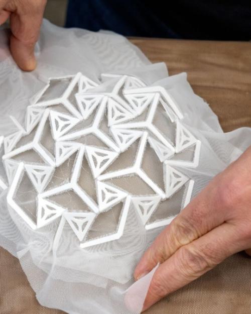 		a piece of fabric with a design on it
	