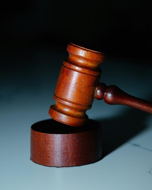 		Wooden judges gavel
	