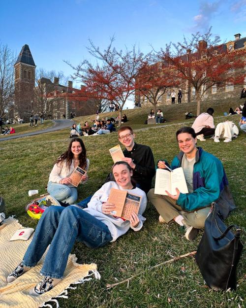 people in a group outside
