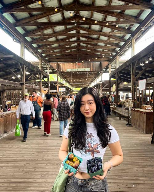 person at farmer's market
