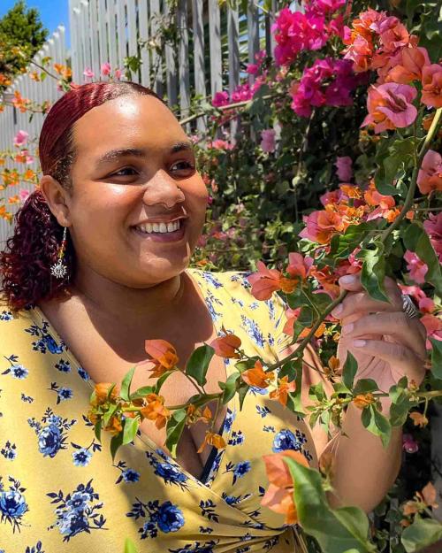 person holding flowers